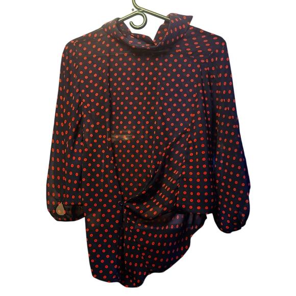 Sans Souci polka dot blouse size small - Picture 2 of 4